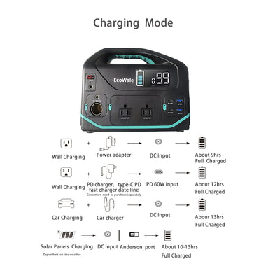 EcoWale-DW501 Portable Power Station (555Wh)